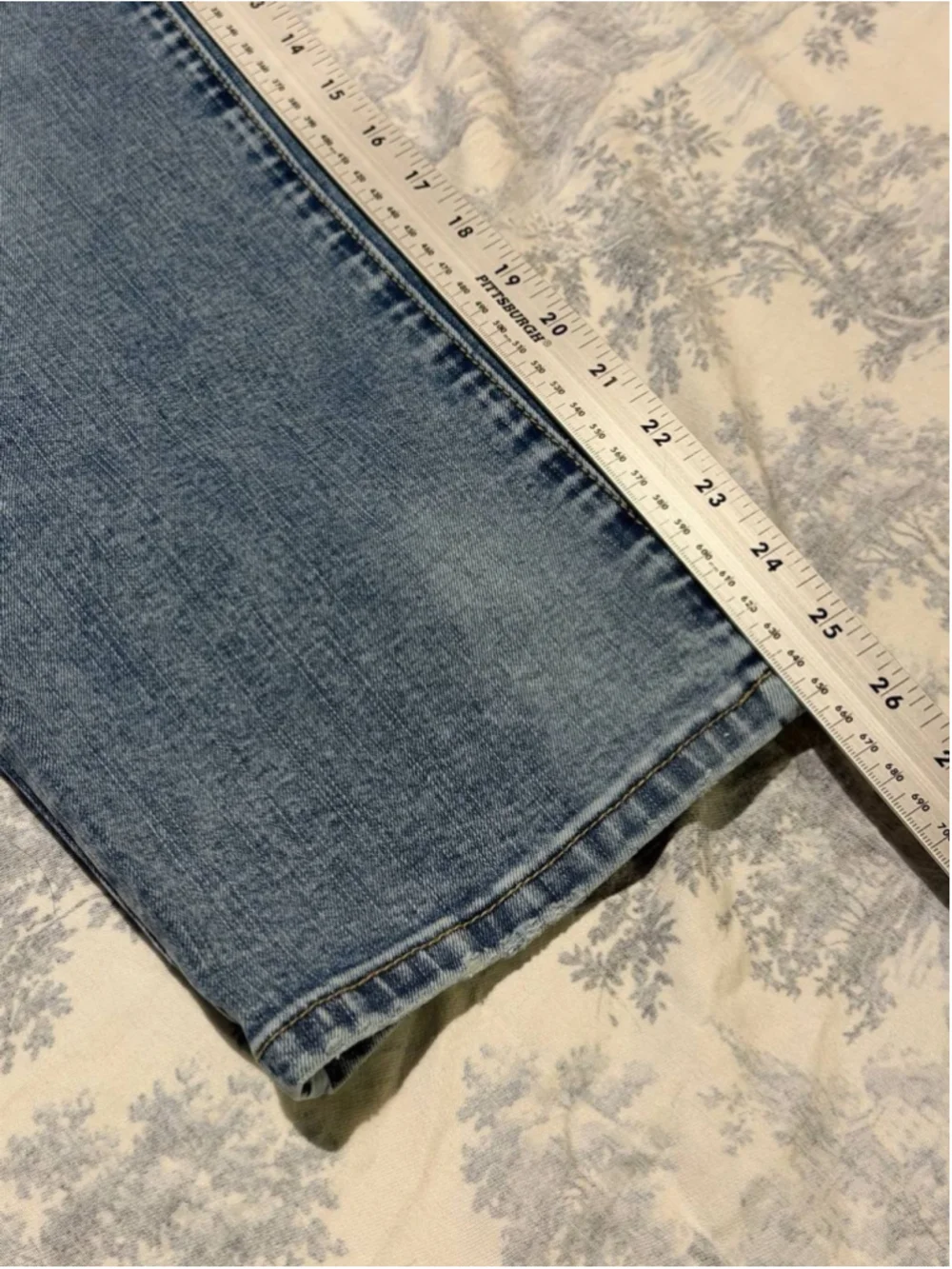 Flamingals Mid Rise Straight Leg Jeans for Women Casual Wash Seam Detail L